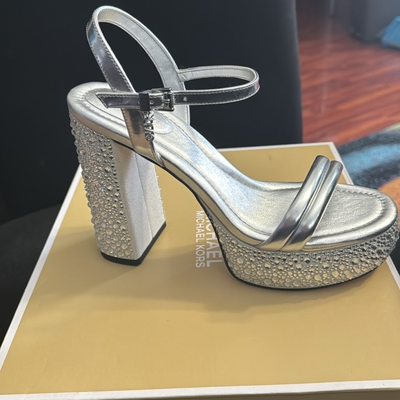 Michael Kors Silver Women's Sandals - Picture 2 of 5